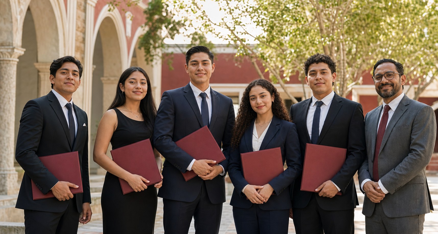Egresados universitarios celebrando el cierre de su formación profesional